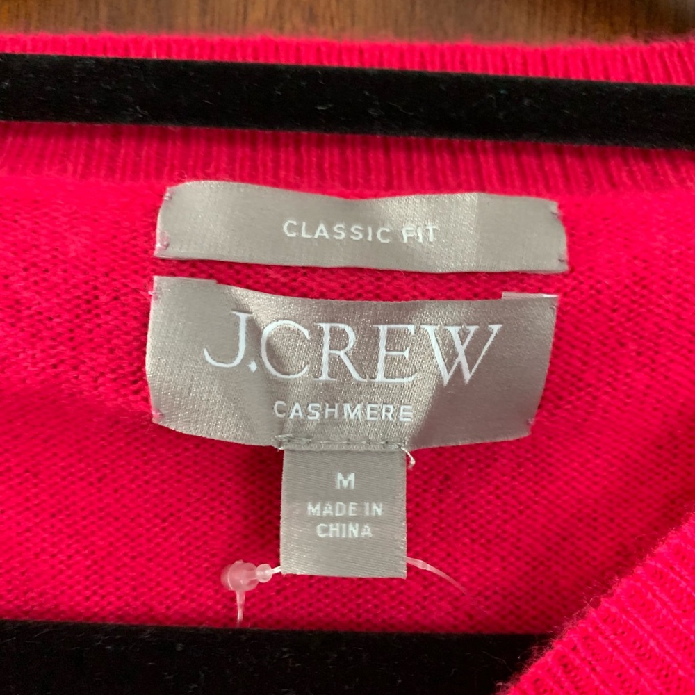 J. Crew Cashmere Sweater in Bold Pink - Picture 2 of 8
